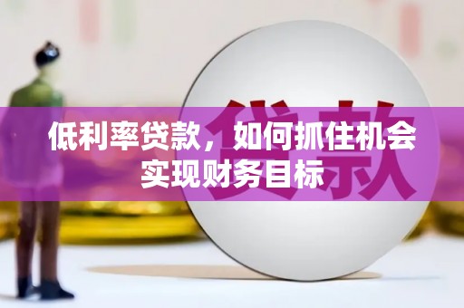 阳新低利率贷款，如何抓住机会实现财务目标