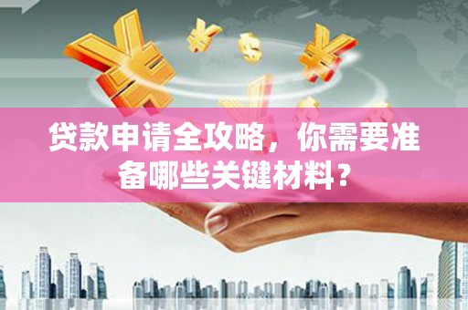 阳新贷款申请全攻略，你需要准备哪些关键材料？