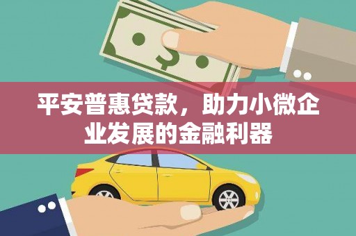 阳新平安普惠贷款，助力小微企业发展的金融利器