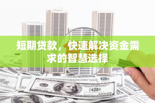 阳新短期贷款，快速解决资金需求的智慧选择