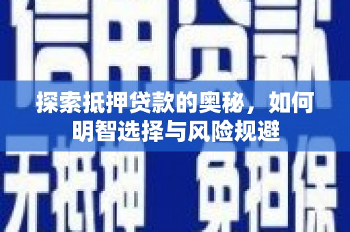 阳新探索抵押贷款的奥秘，如何明智选择与风险规避