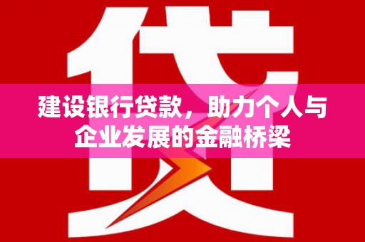 阳新建设银行贷款，助力个人与企业发展的金融桥梁