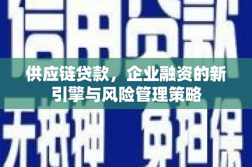 阳新供应链贷款，企业融资的新引擎与风险管理策略