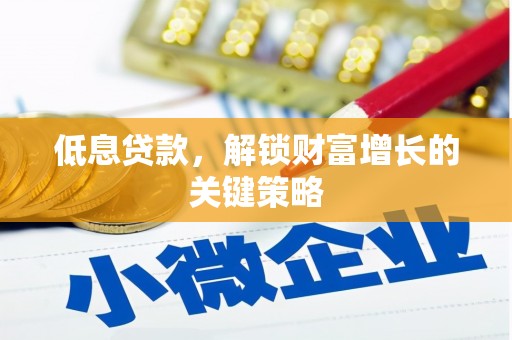 阳新低息贷款，解锁财富增长的关键策略