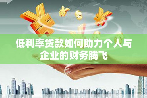 阳新低利率贷款如何助力个人与企业的财务腾飞