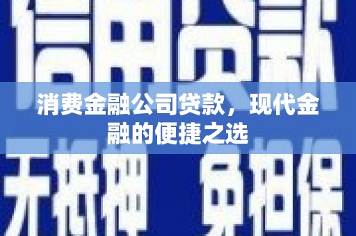 阳新消费金融公司贷款，现代金融的便捷之选