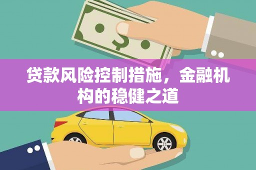 阳新贷款风险控制措施，金融机构的稳健之道