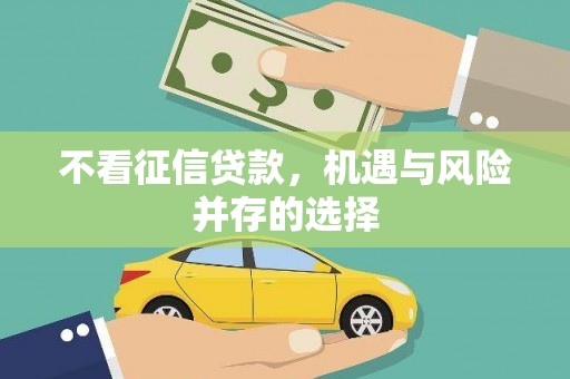 阳新不看征信贷款，机遇与风险并存的选择